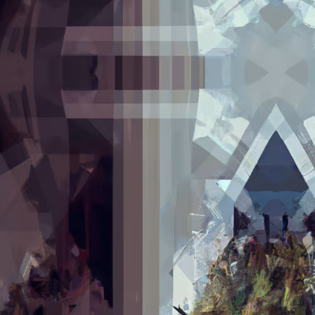 abstract forest geometric digital art 3