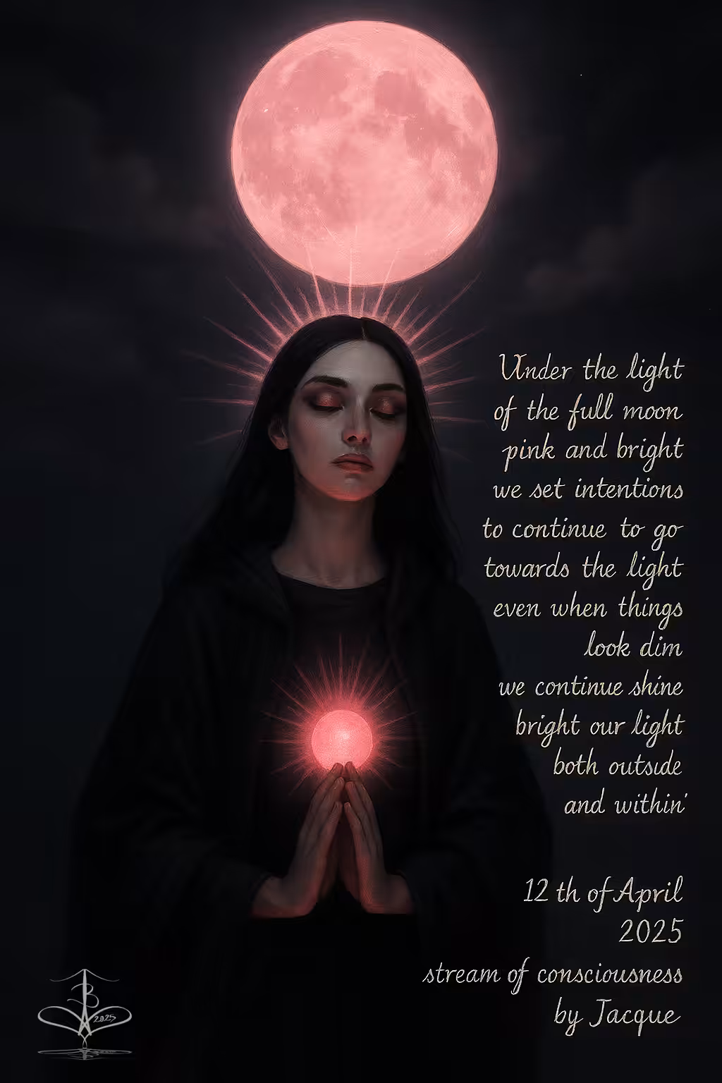 shine bright this pink moon night