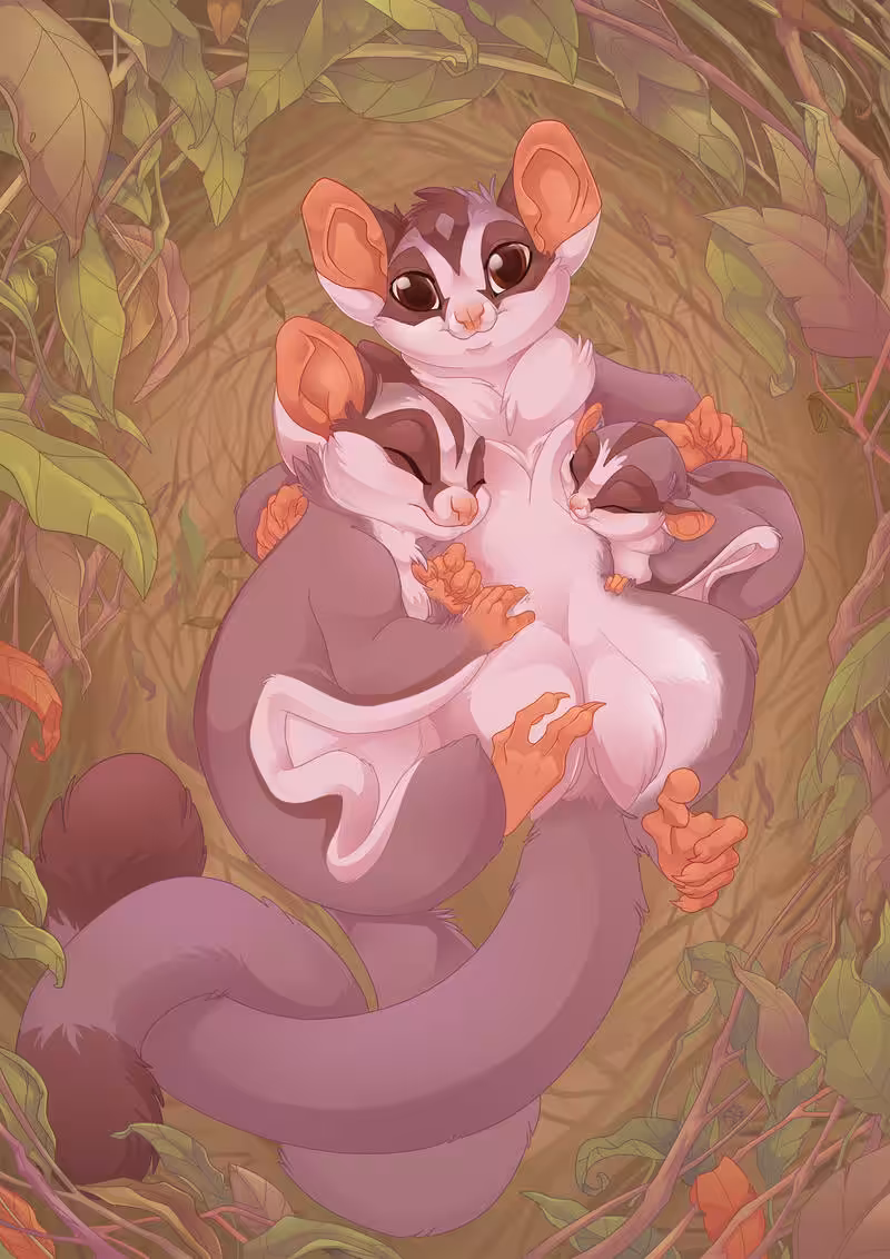 Sugar glider family 