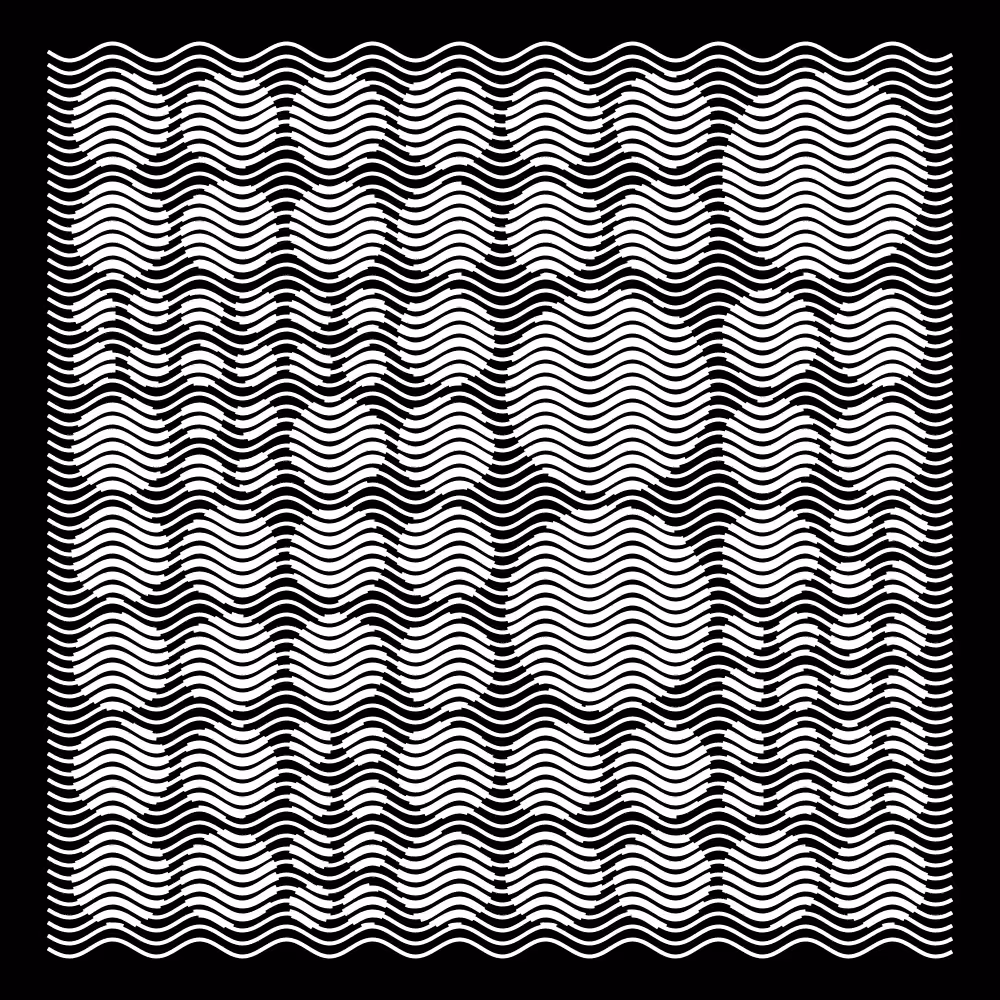 Waves Masked and Multiplied by Circles Scaled by a Noise Value