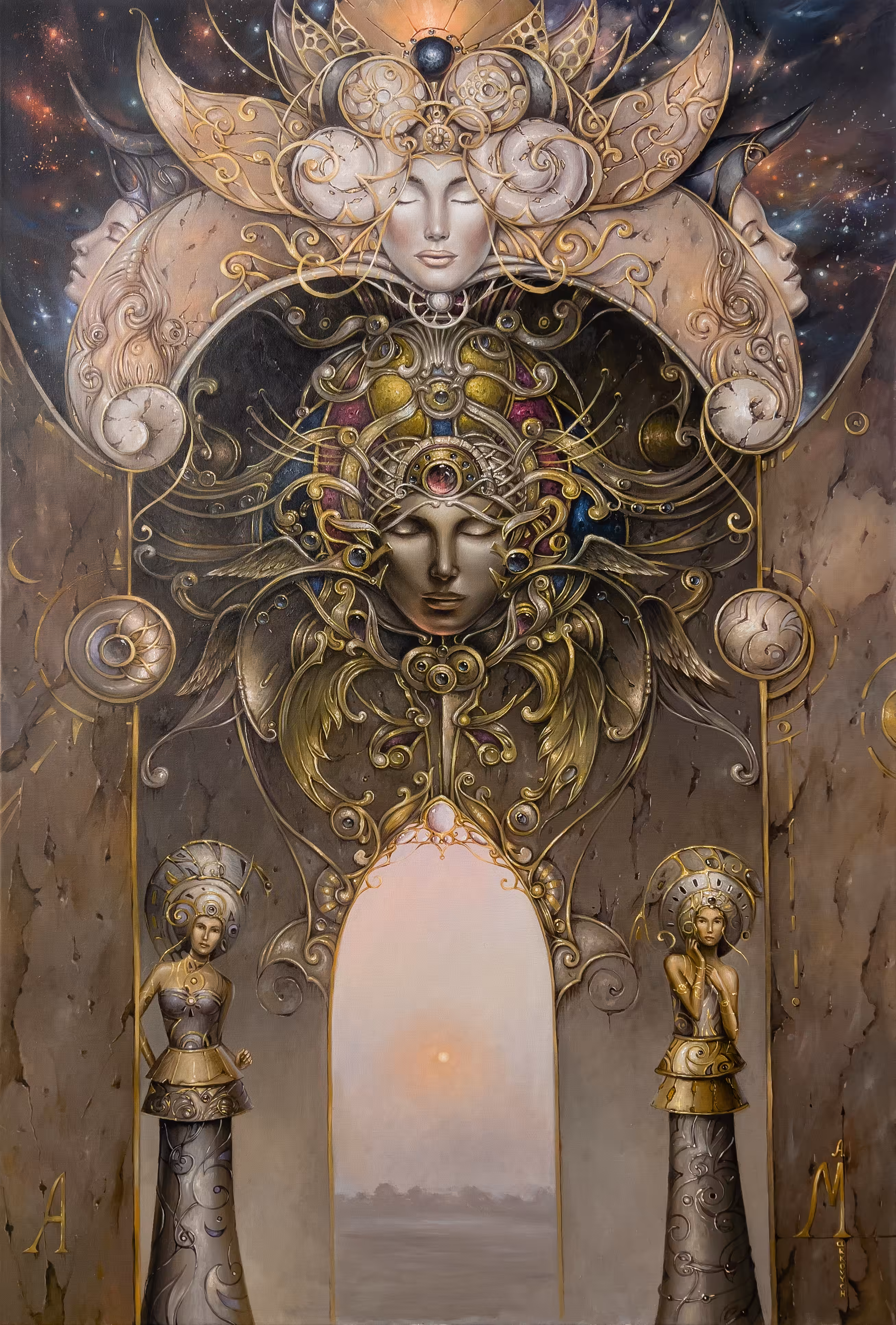 The Goddess of the Flaming Dawn (NFT+p. painting!)
