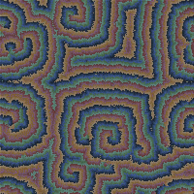 Reaction Diffusion Cellular Automata #41