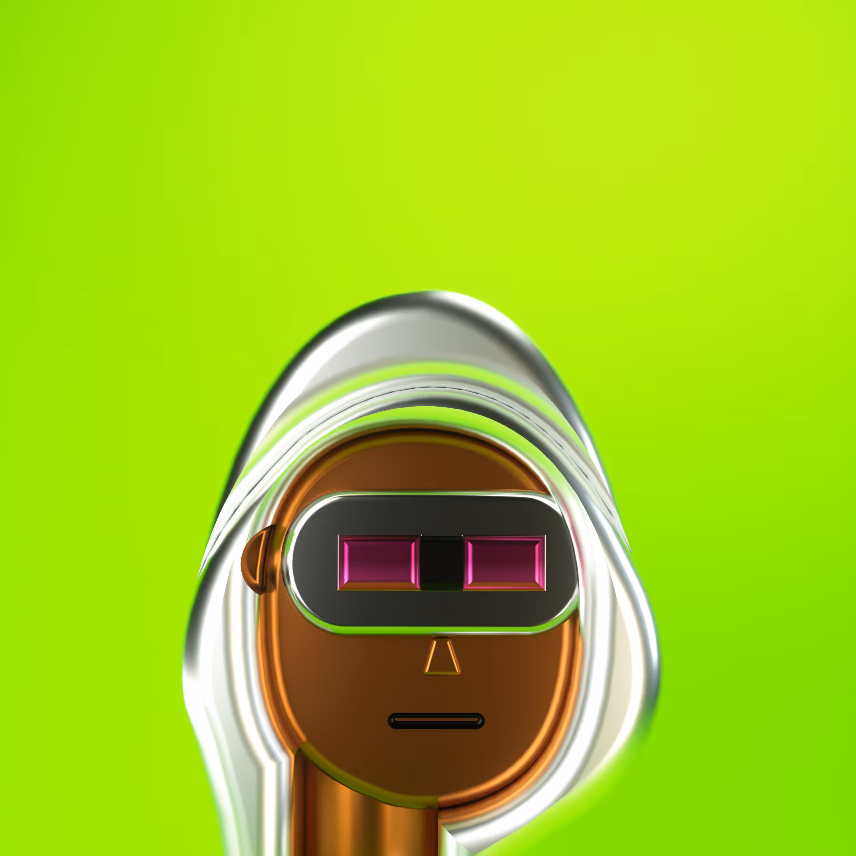 3D Chrome Punk Babies #004