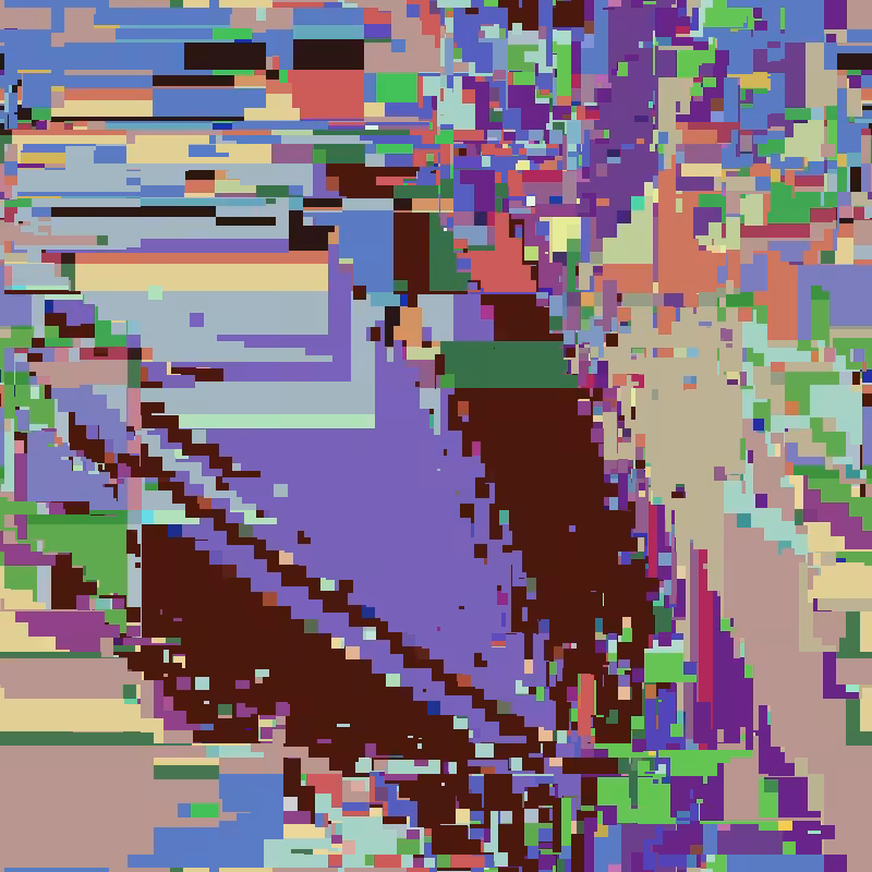 Cascade automata, pixel nature #21