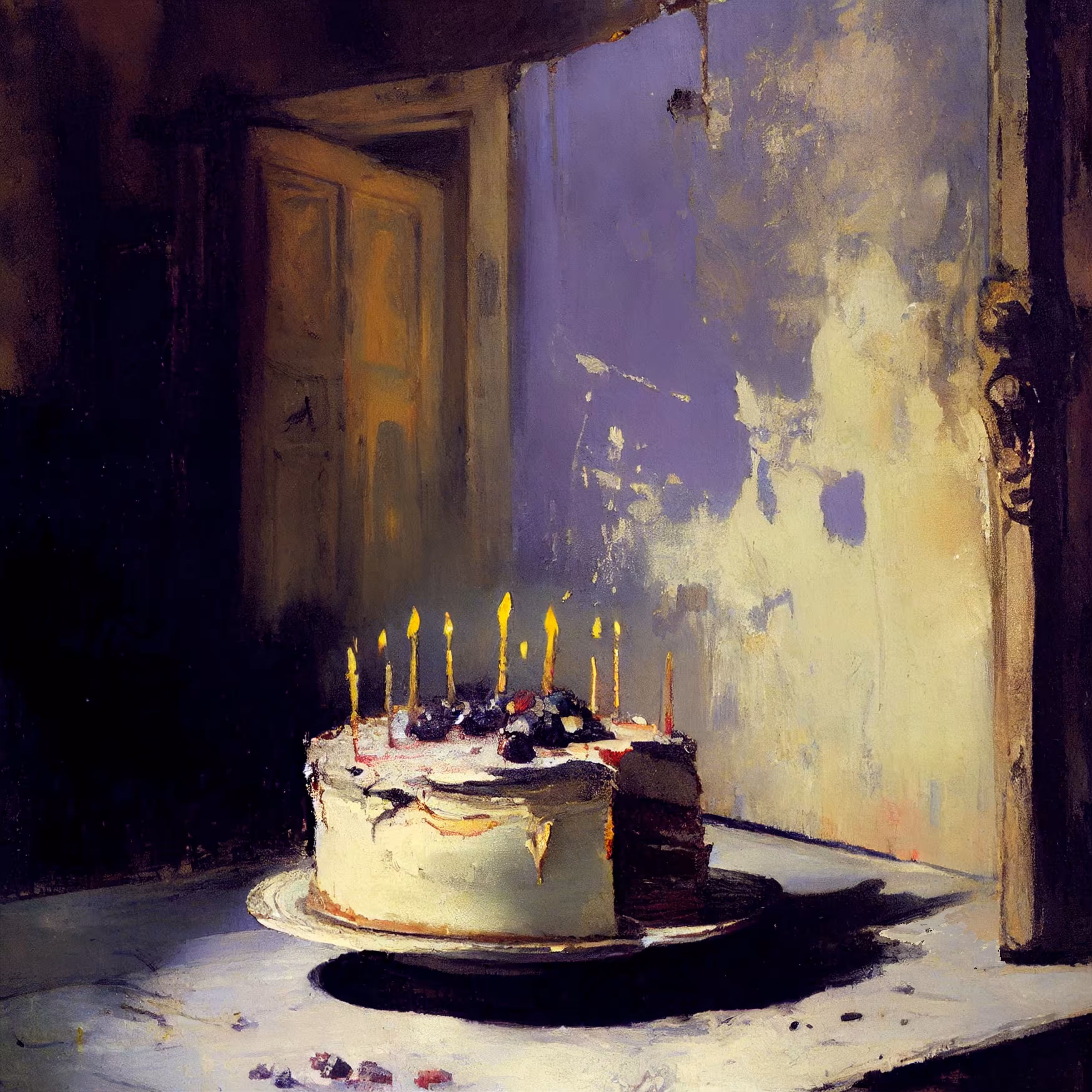 Painting with cake