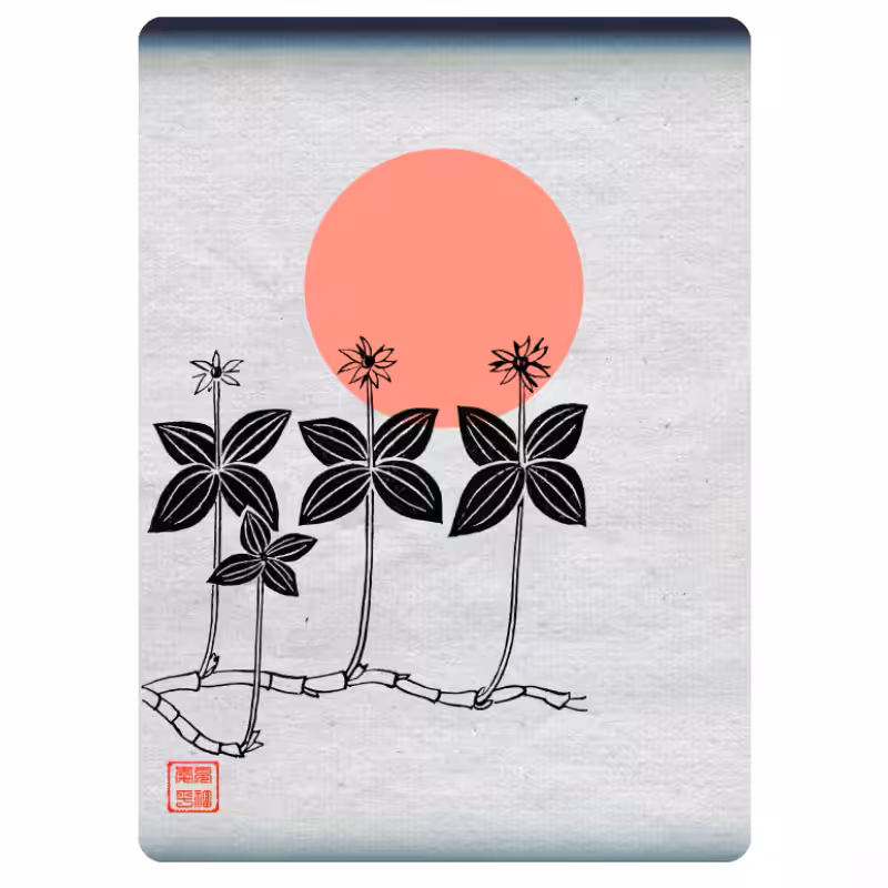 Zen flower card #49