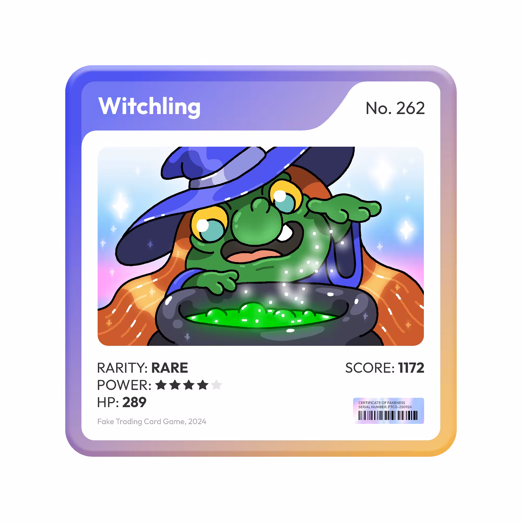 Fake Trading Card Game: Witchling