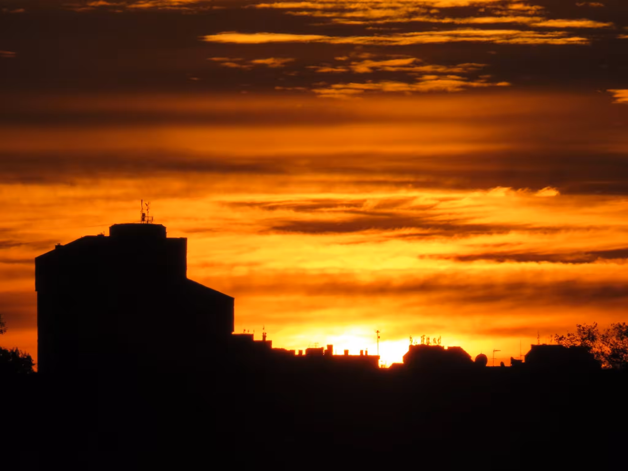 Golden Sunrise in Novi Sad, Serbia