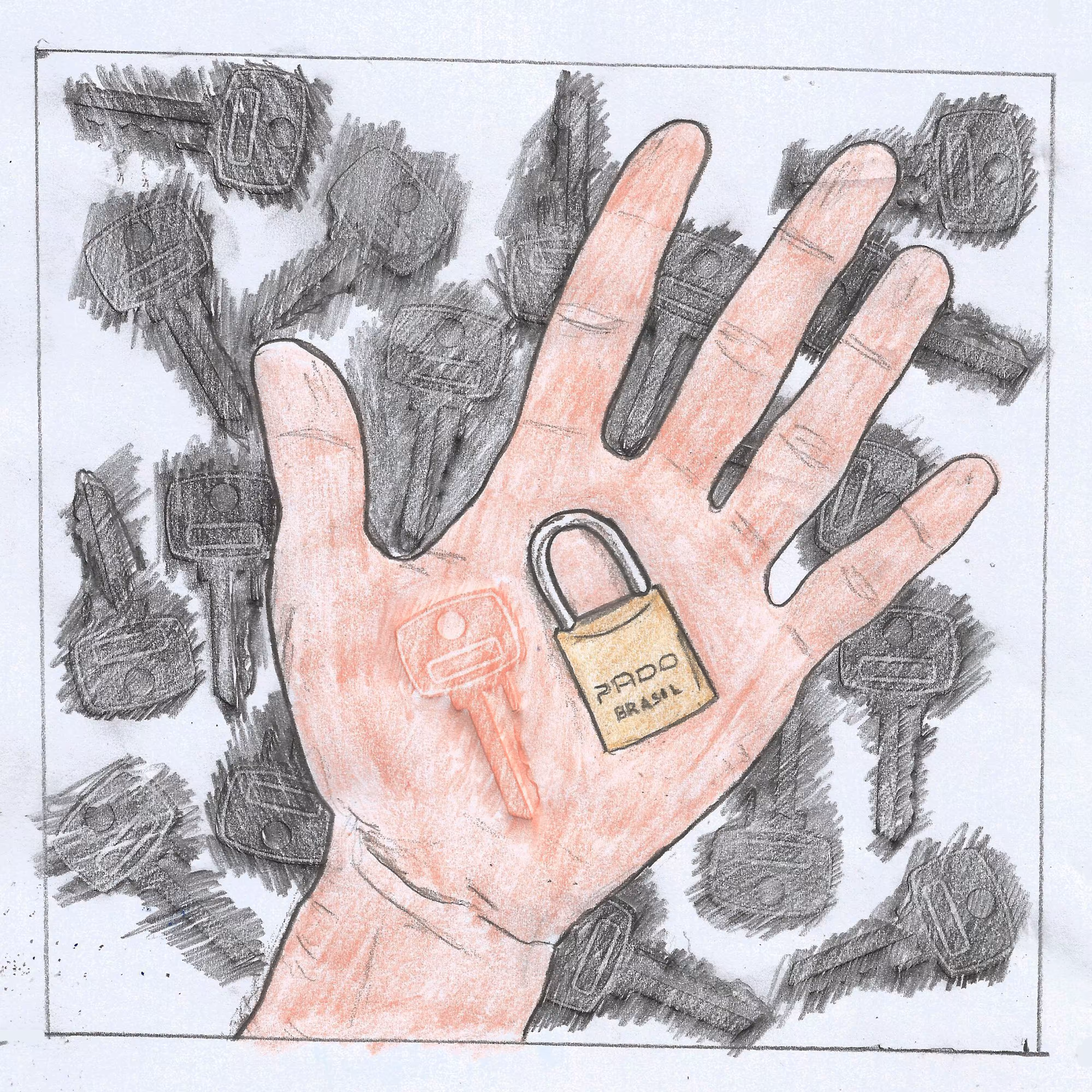 the key and the padlock