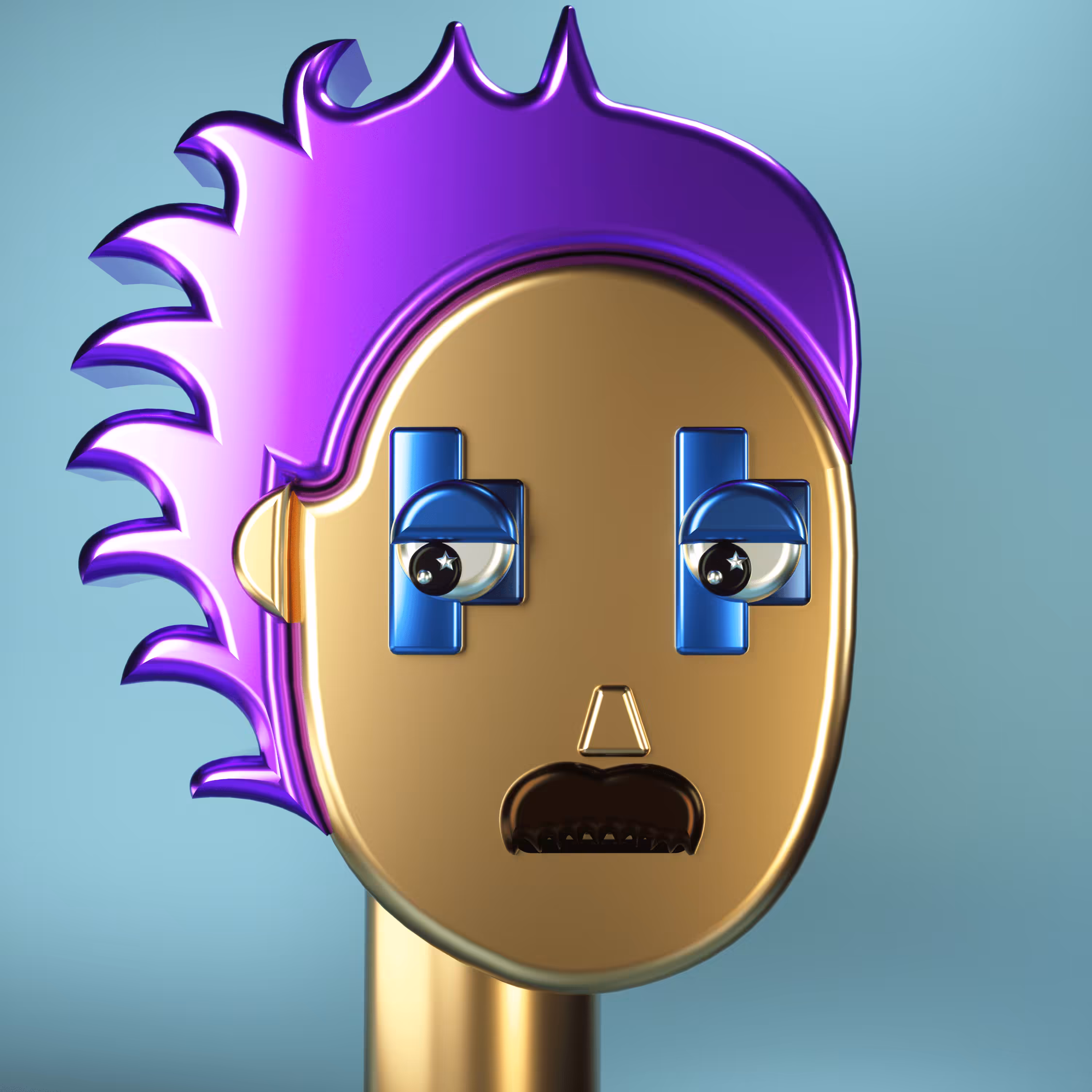 3D Chrome Punks: 3D Chrome Punk #0260