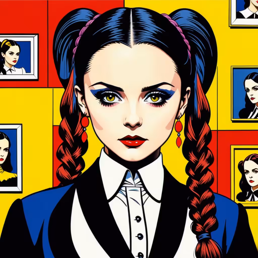 Addams go Pop Art: Wednesday goes Pop #3