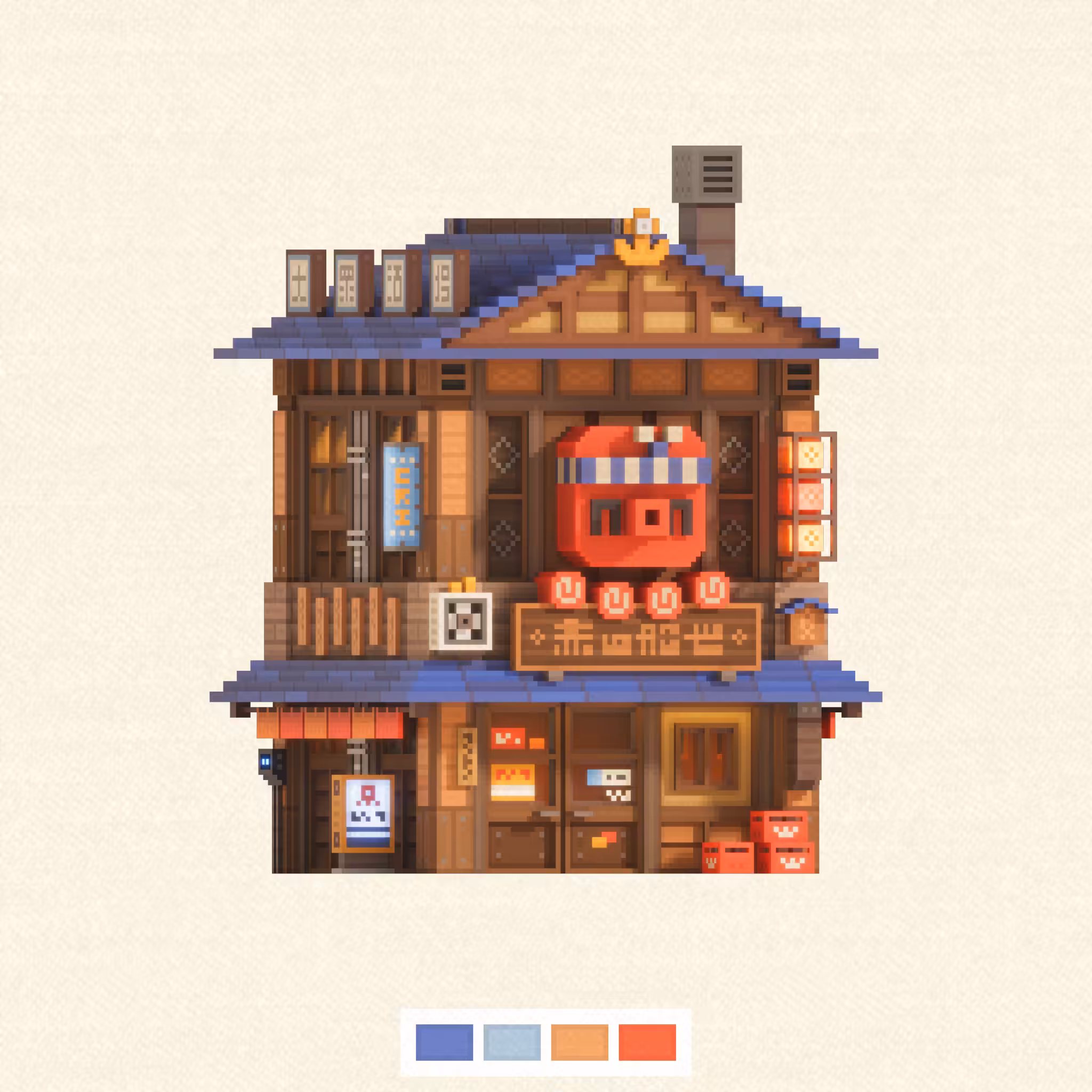 Voxel Memories: Captain Red Izakaya 赤首酒场