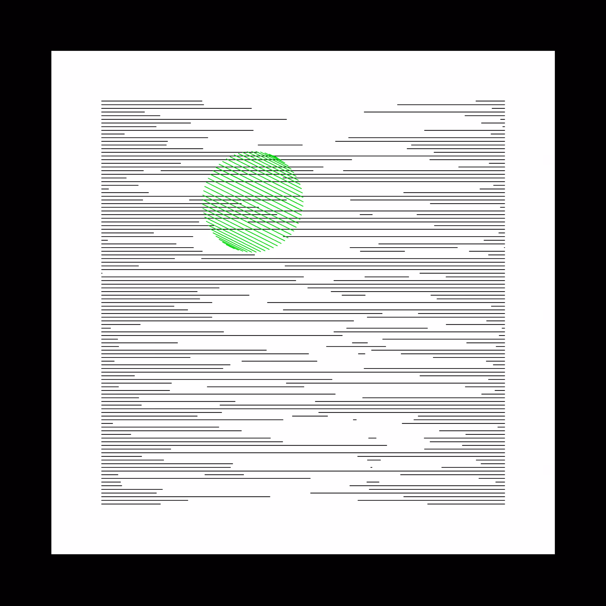 111 lignes horizontales et un rond #5