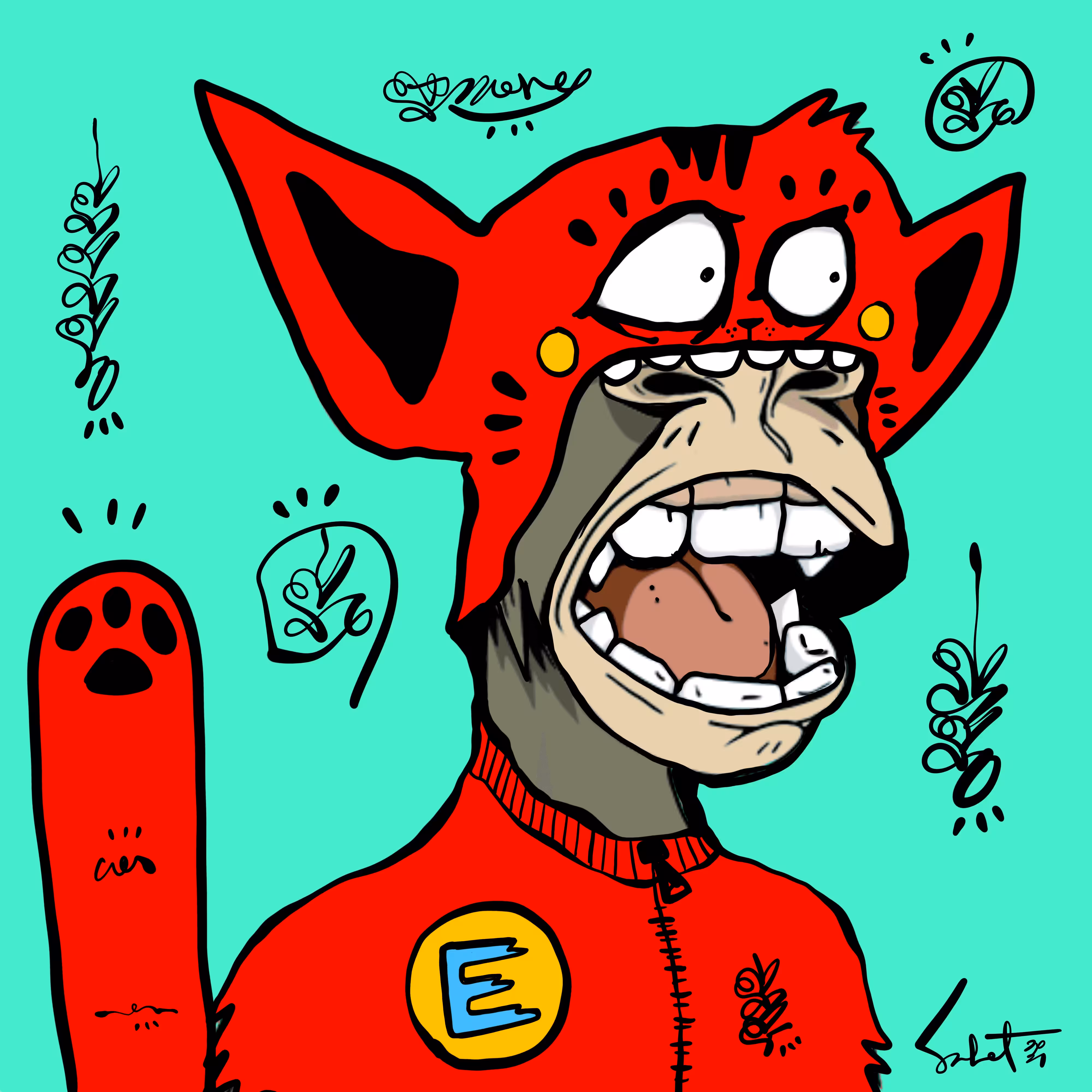 Ugly Kitties by Sabet #119 (Ugly Kitties x Bored Apes Yacht Club) E