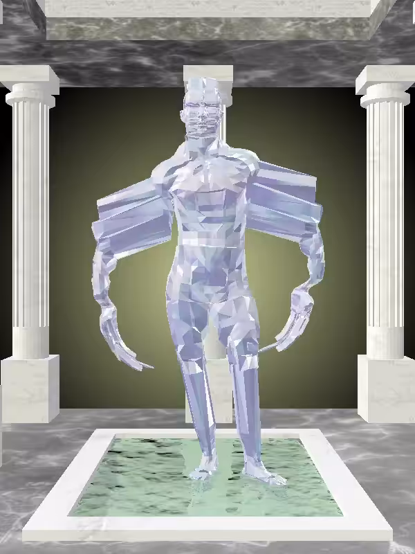 HeavenComputer: The Fragmented Threatening Melted Blue Man #2269