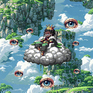 Pixel Art Collage: Waking Up