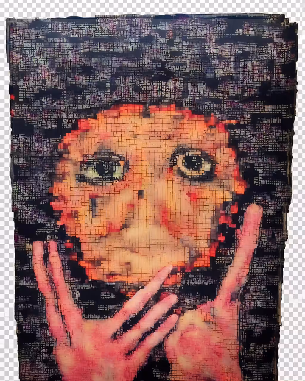 Katherine Bernhardt's E.T. on Bike in Basket