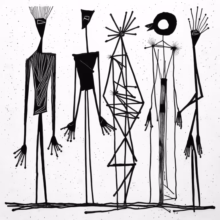 Black and white illustration