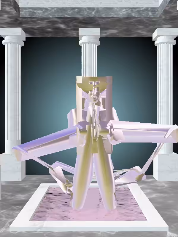 HeavenComputer: The Praying Shimmery Violet Garden Woman #7654