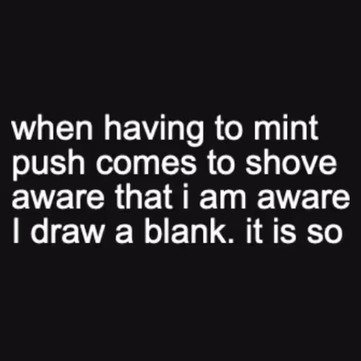 when having to mint
...