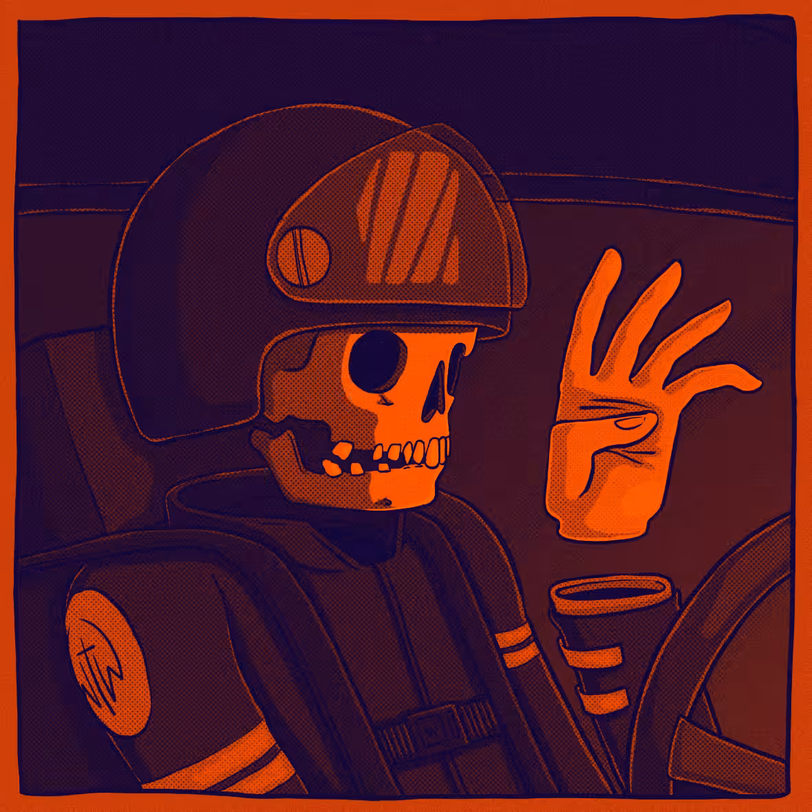 Skull 205 Start Orange
