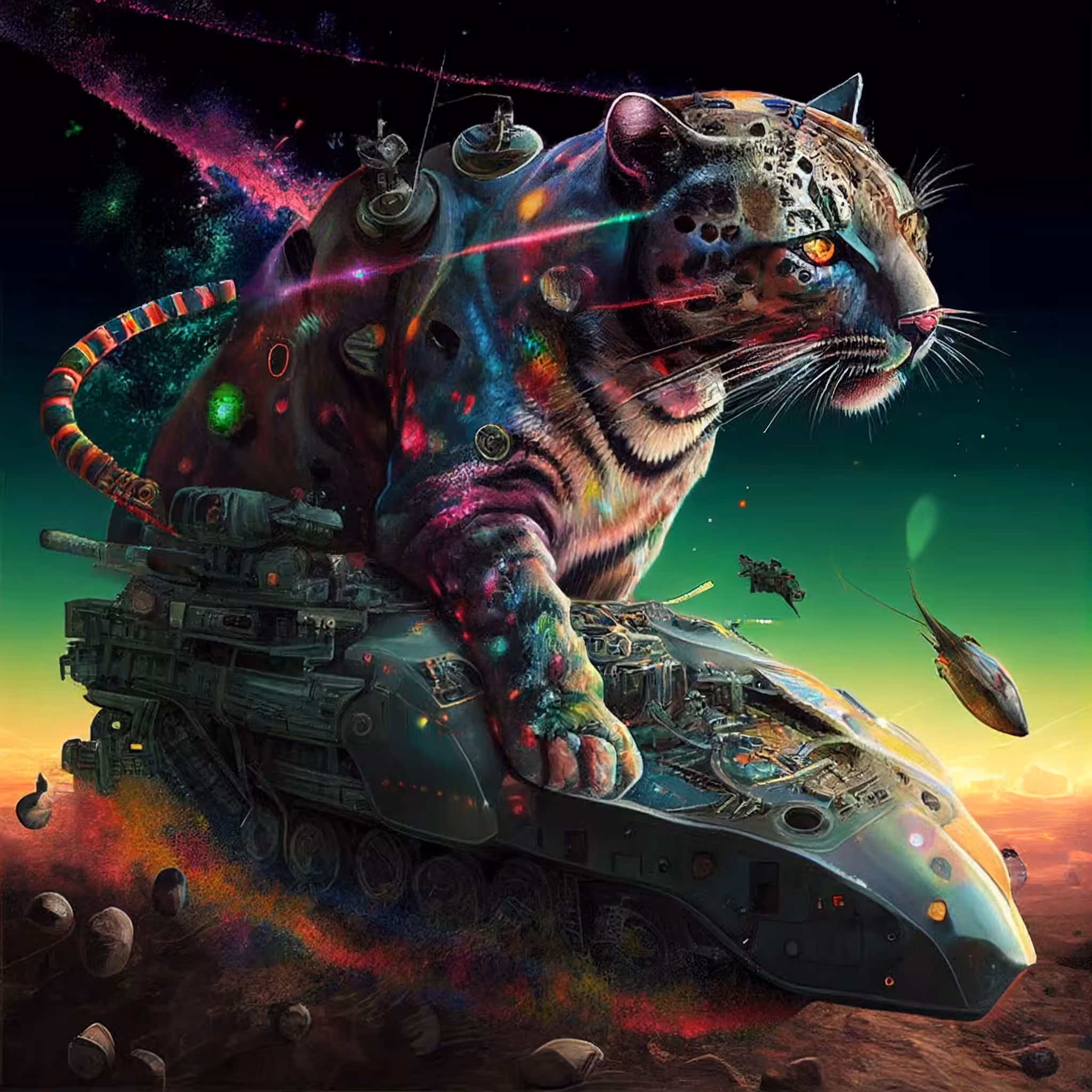 Colored Warrior Jaguar