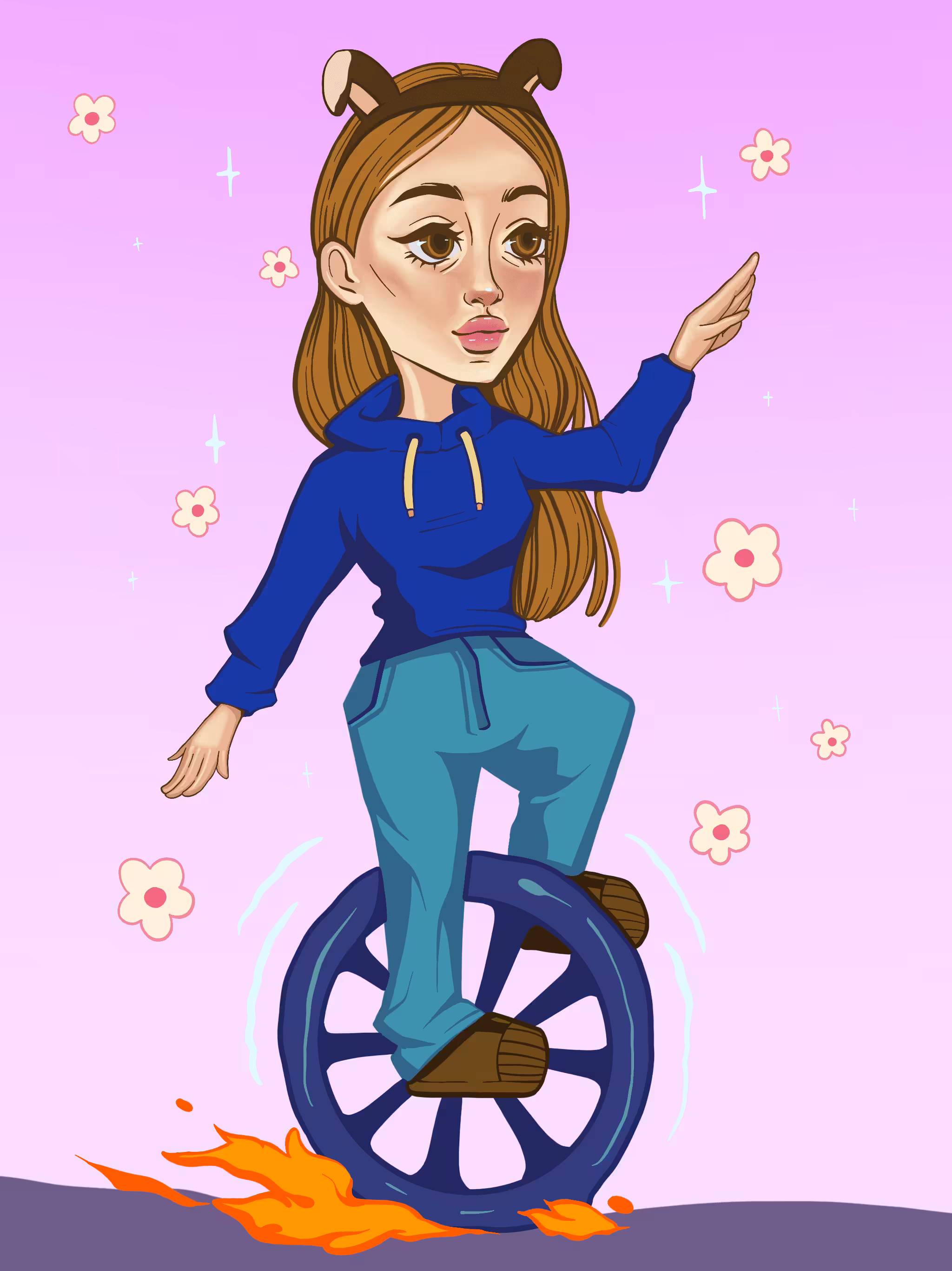 Amanda on the cycle