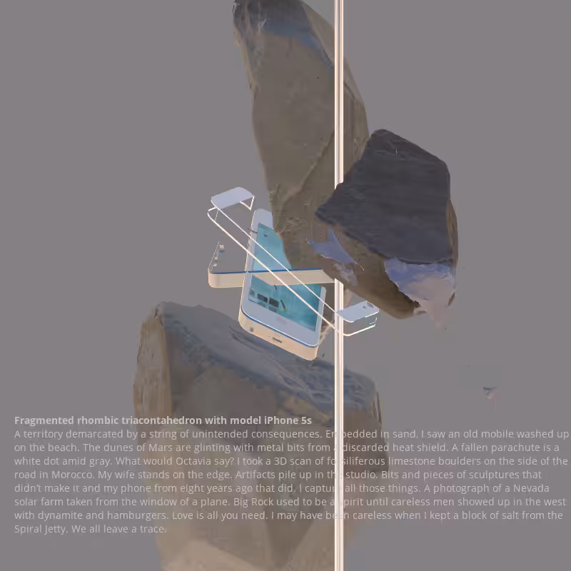 Fragmented triacontahedron with iPhone 5s #22