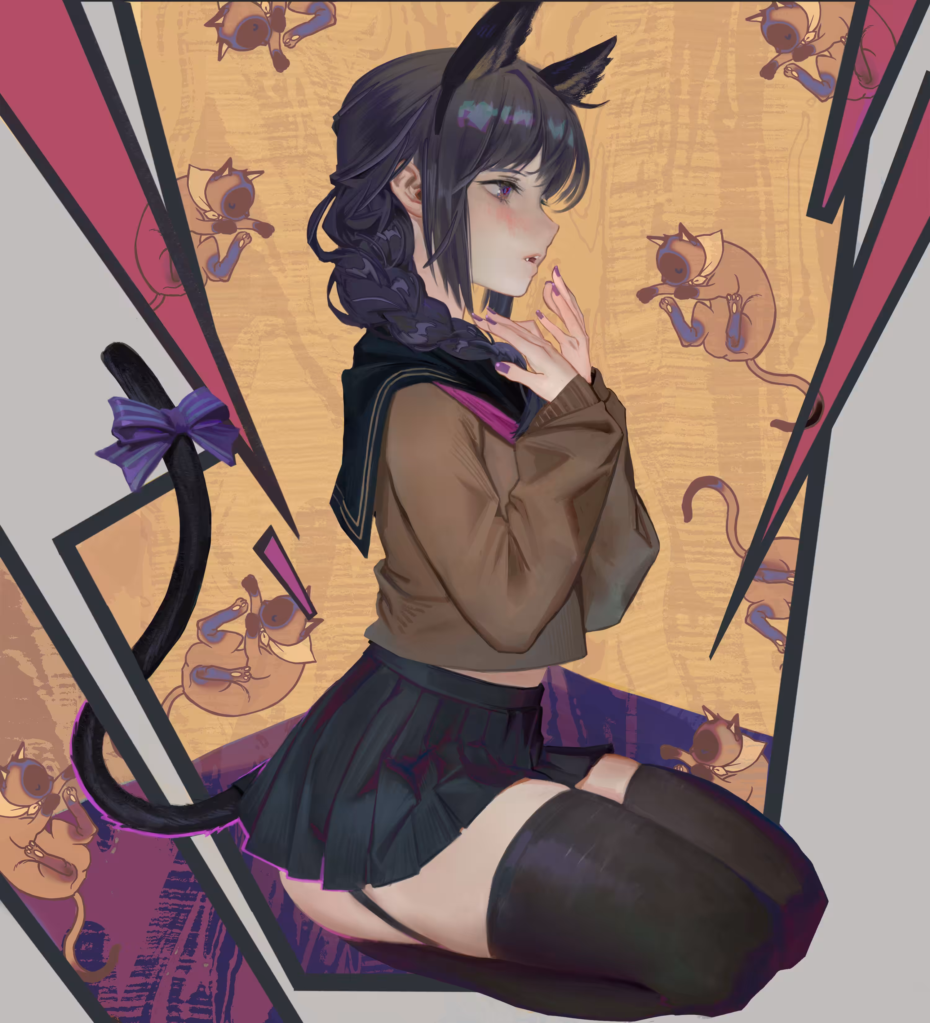 Shy cat