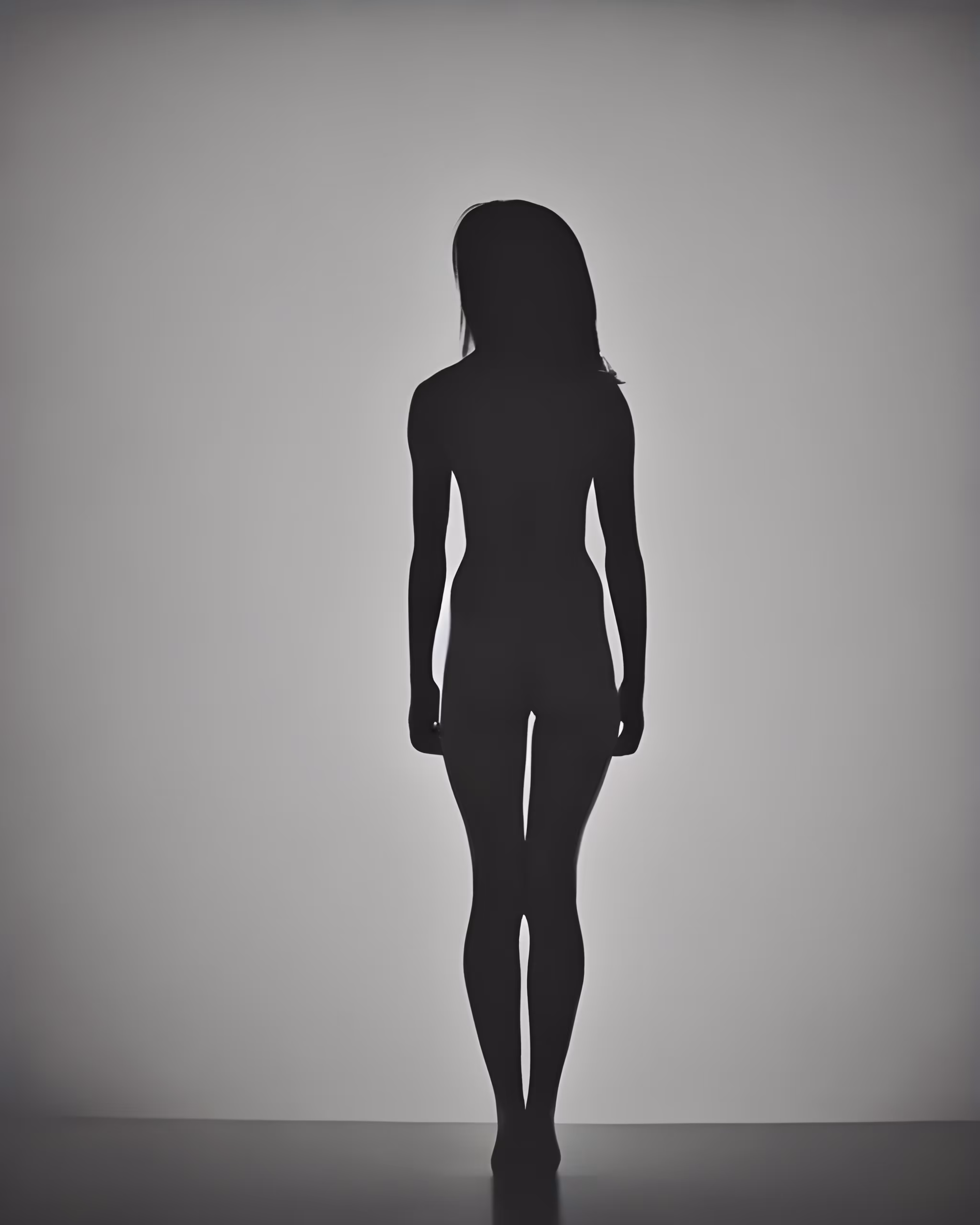 nude woman silhouette 