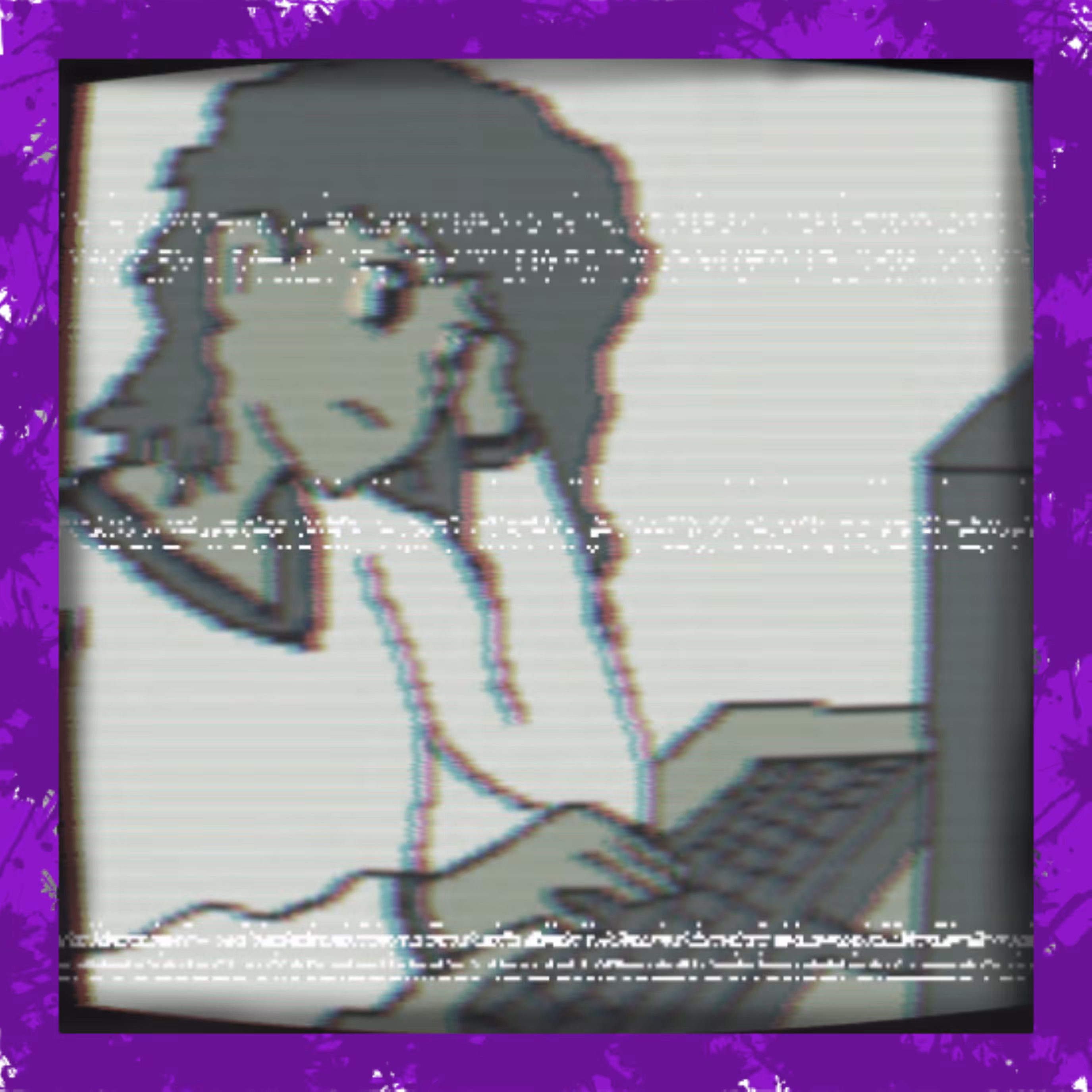Office Work Purple Frame