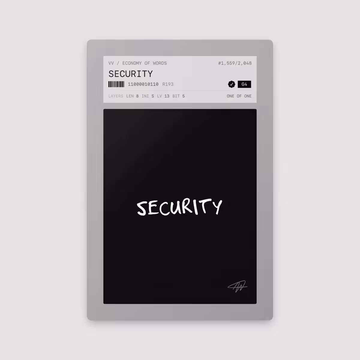 Economy of Words: SECURITY · #1559