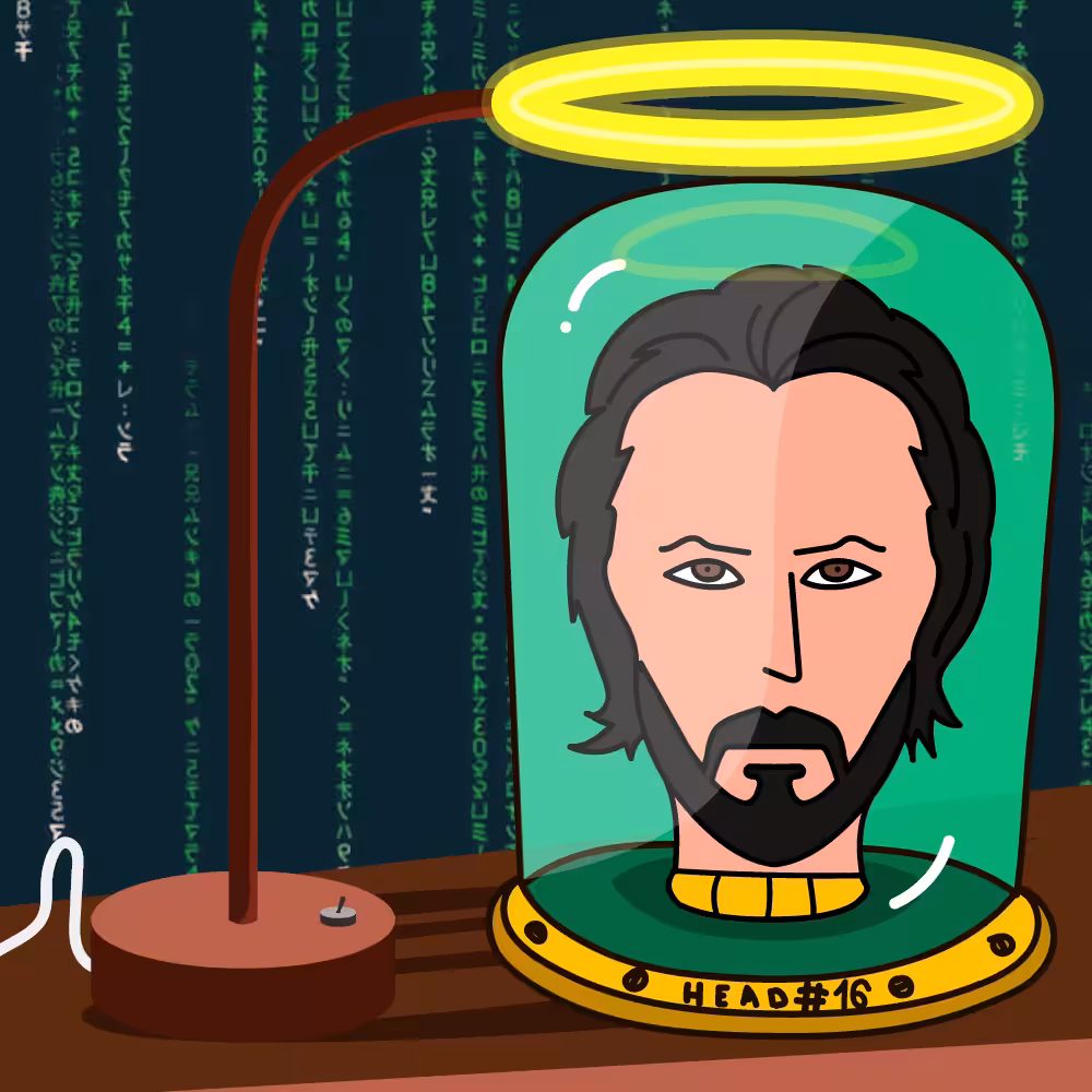 HashHead #16 Crypto Keanu Reeves 