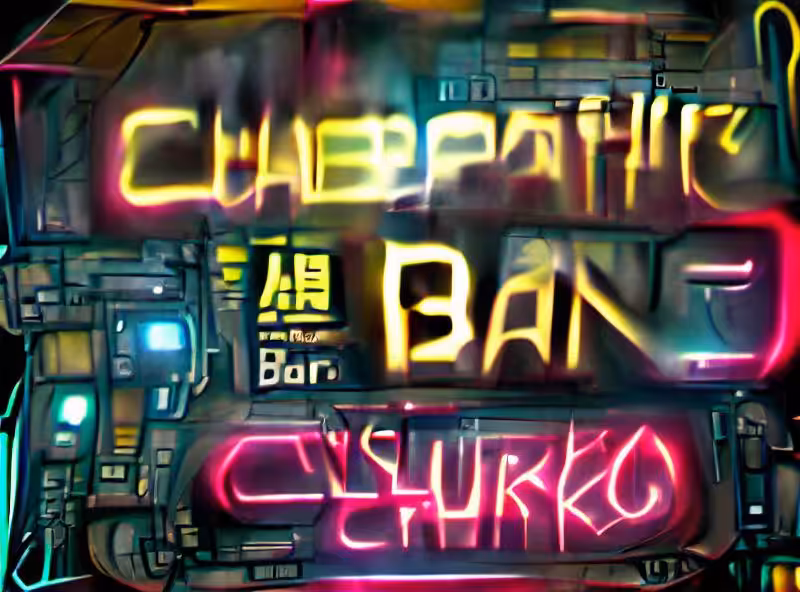cyberpunk chatsubo bar sign