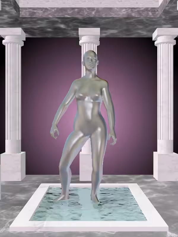 HeavenComputer: The Victorious Opalescent Onyx Woman #4927
