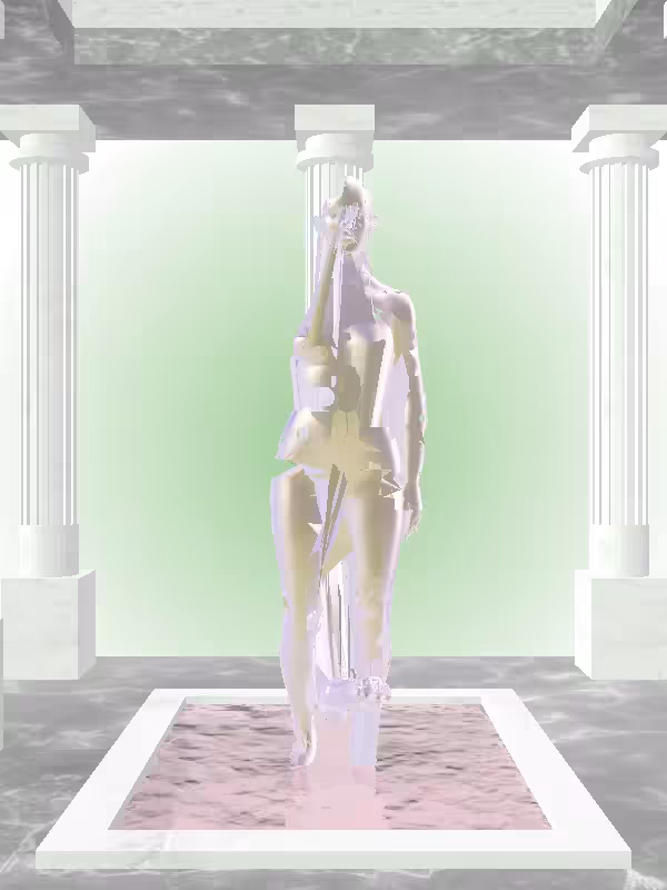 The Jumping Shimmery Violet Garden Woman #7110