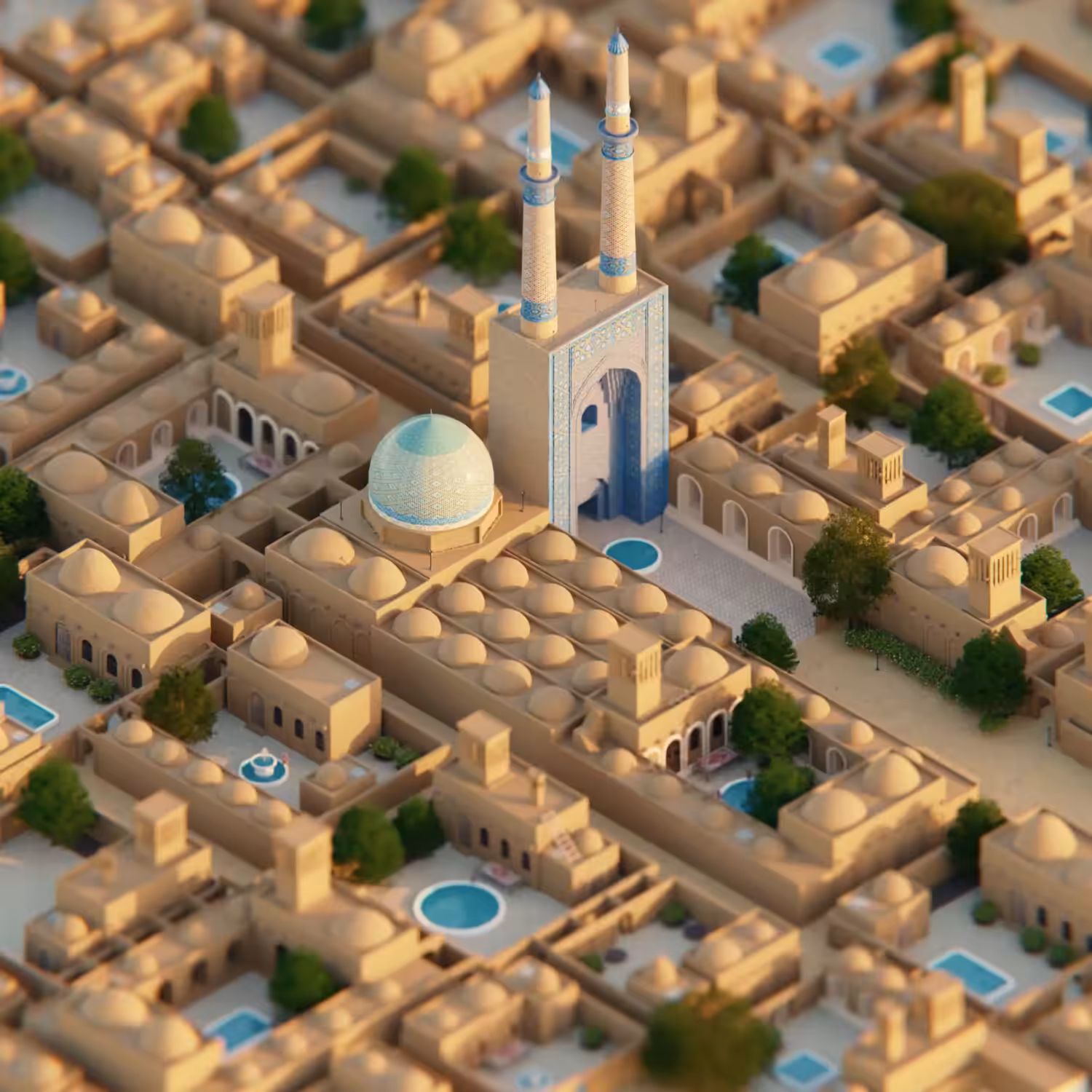 YAZD grand mosque - Day