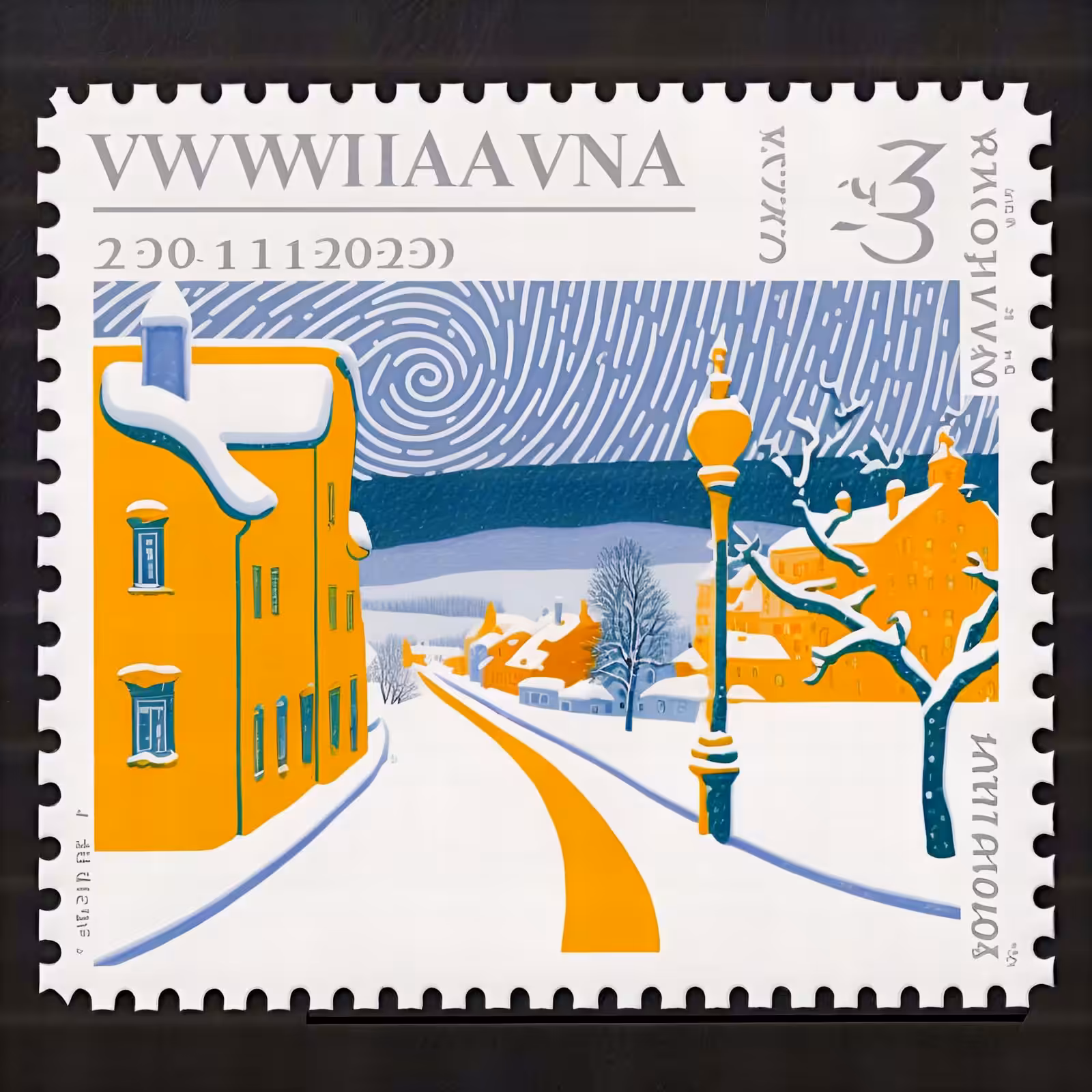 christmas stamp from a parallel vienna  3