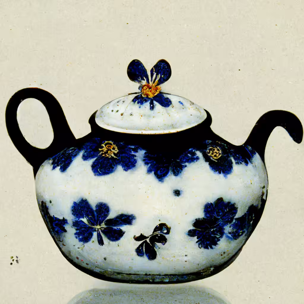 japanese porcelain teapot with floral design