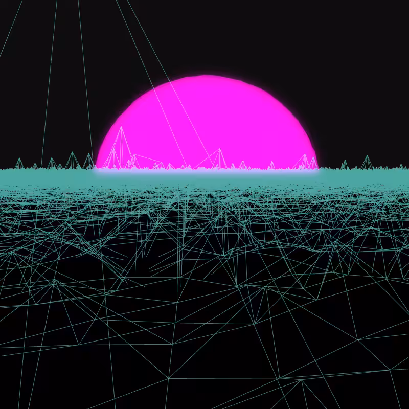 Generative Retrowave Field #99