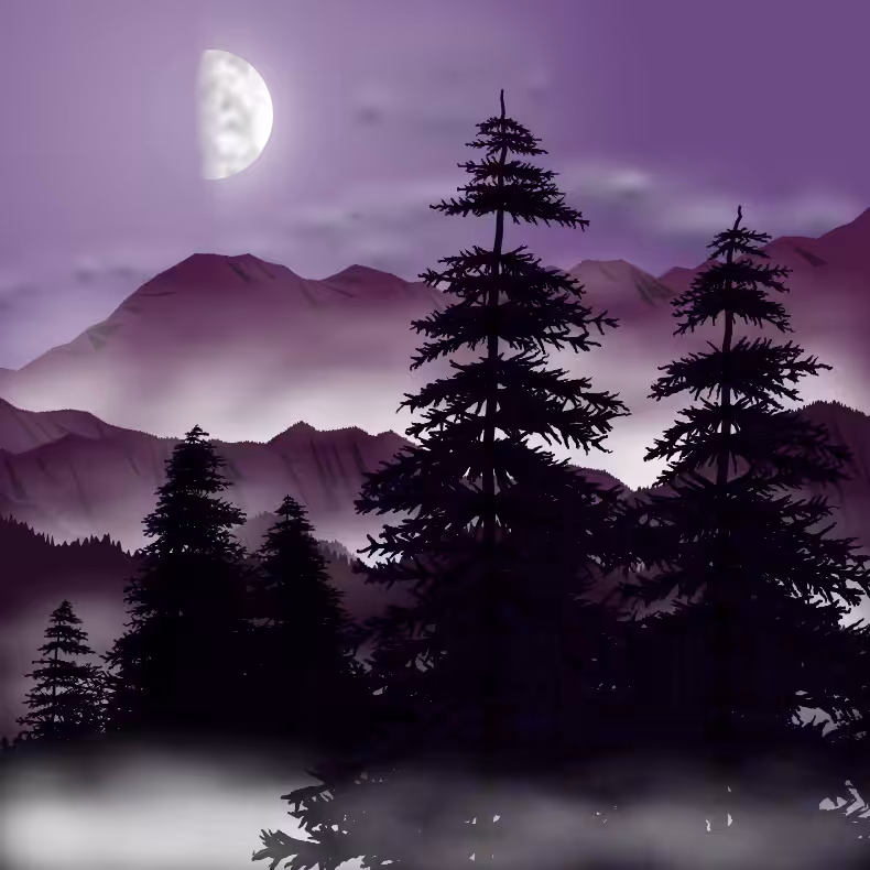 Moonlit Mountains #69