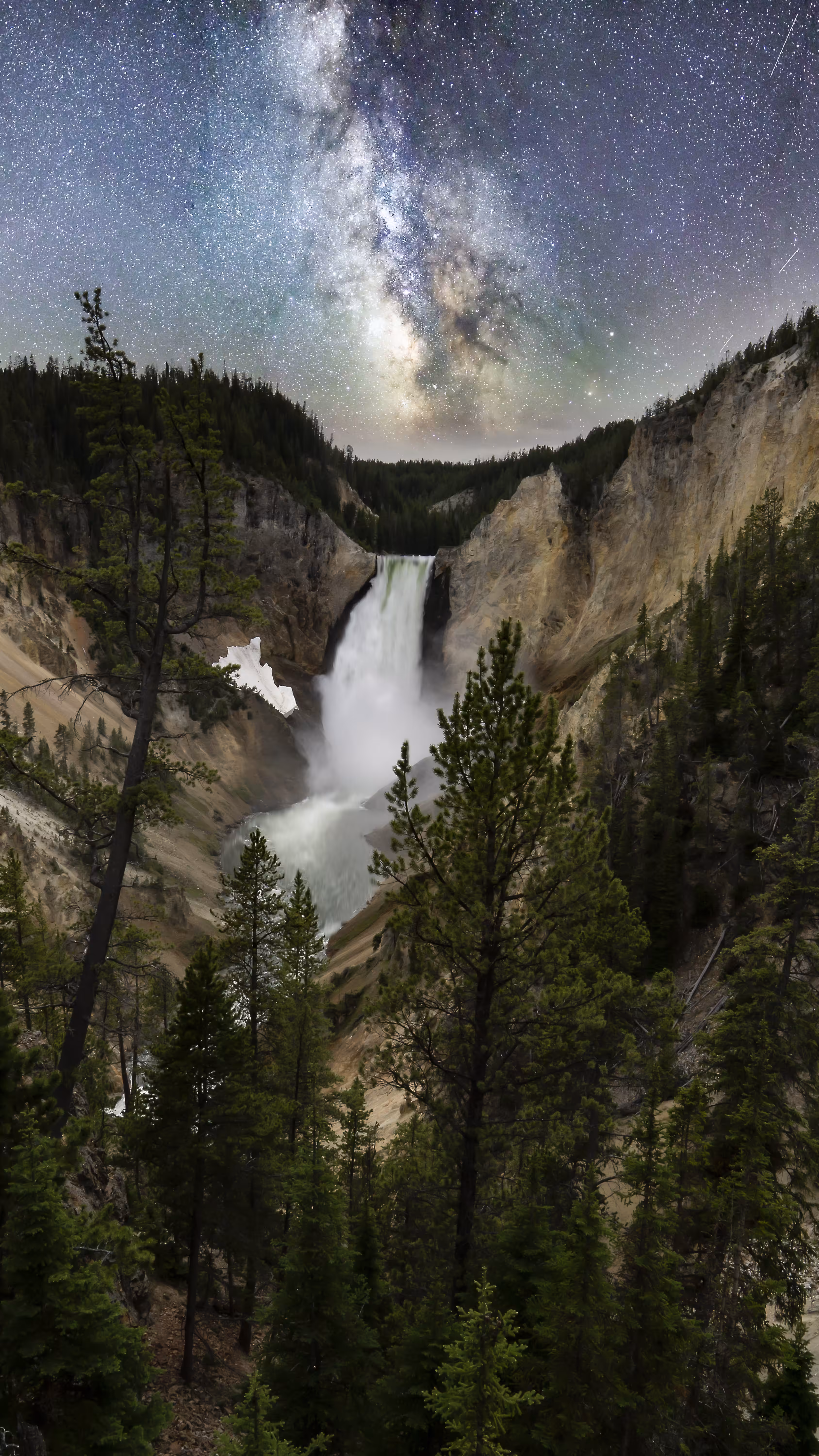 Milky Way over Grand Canyon of  the Yellowstone 