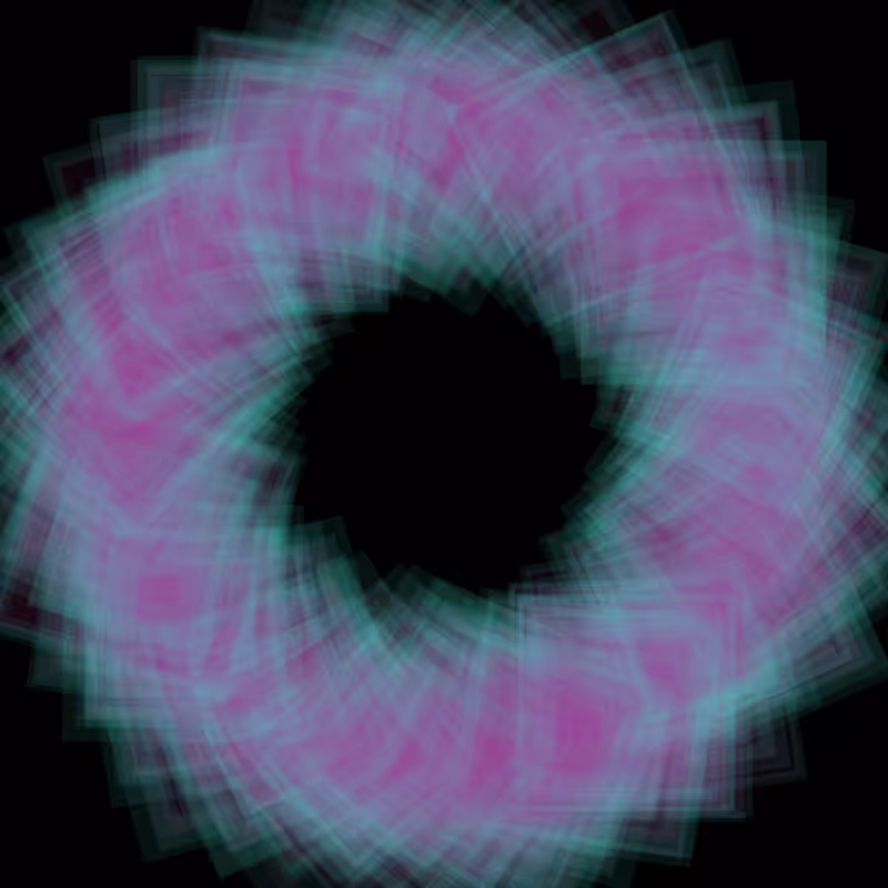 Circle of random squares #7