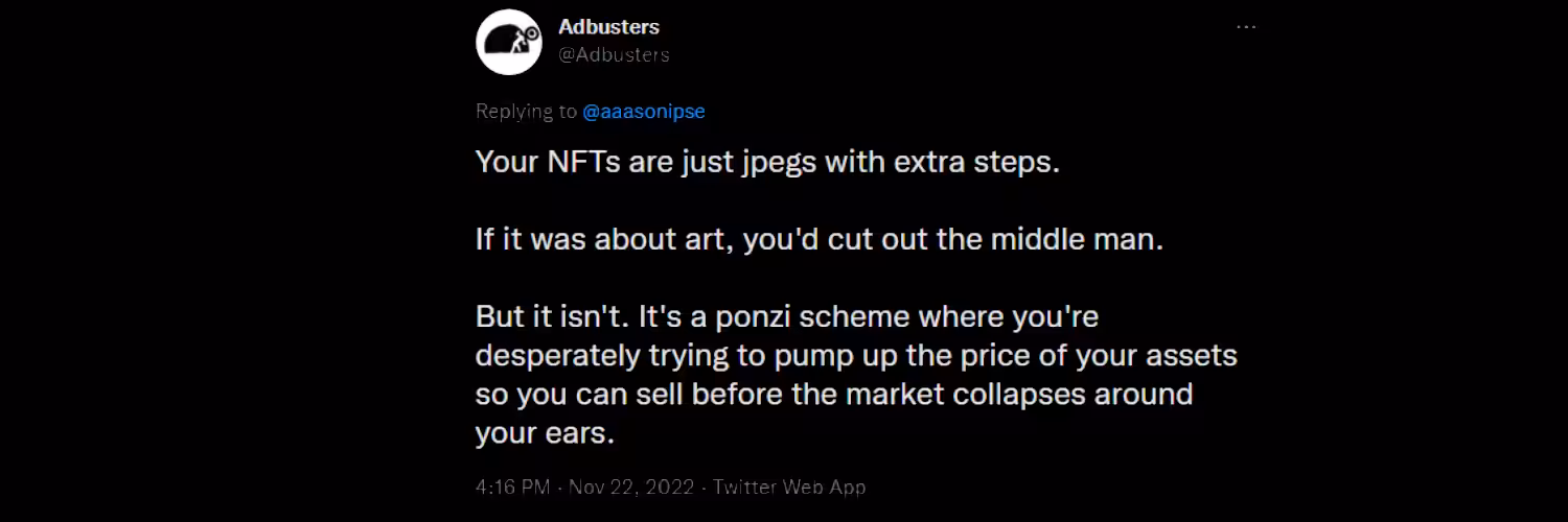 This NFT is a Ponzi Scheme