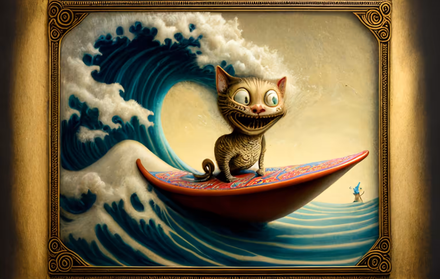Surfing Cat