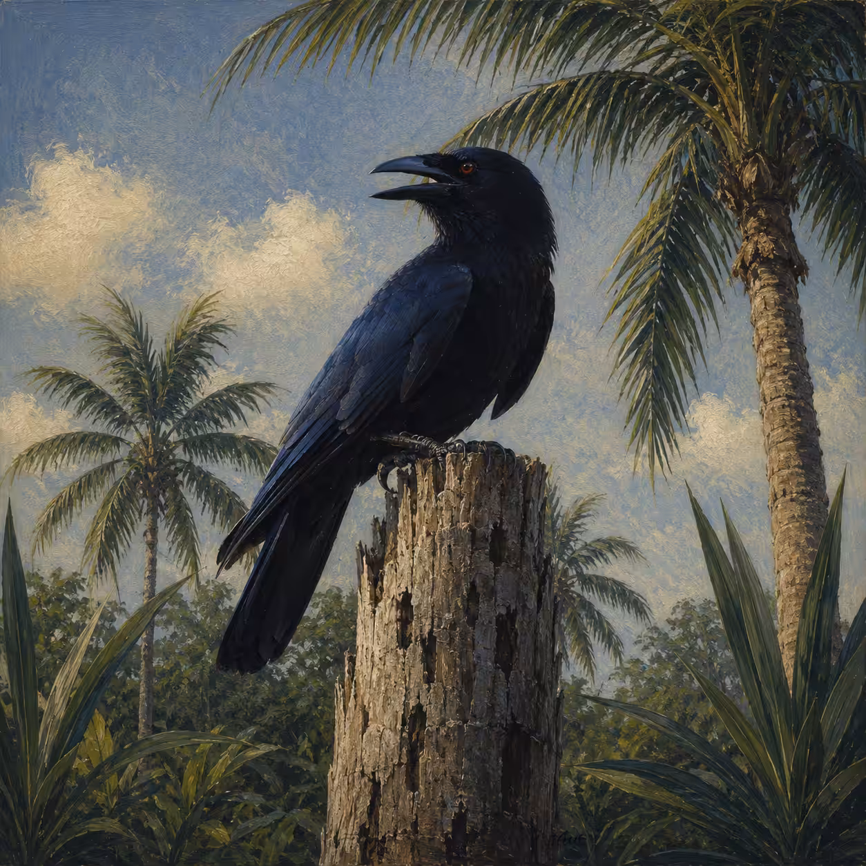 Corvus leucognaphalus
