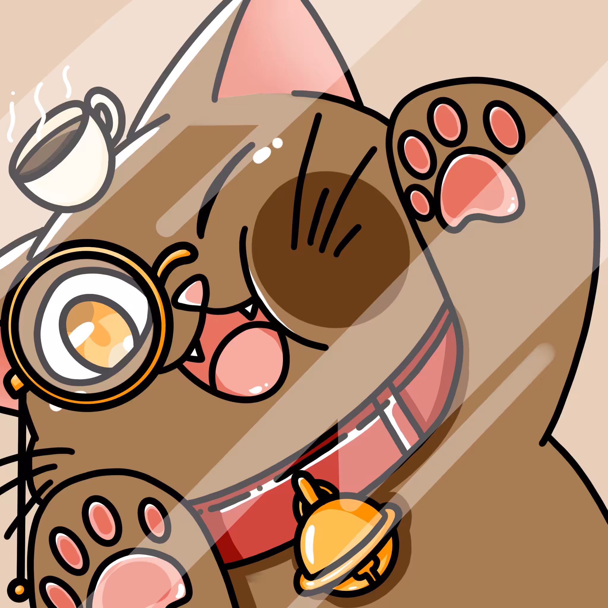 Coffee Cat : Meow Meow Mirror : 007