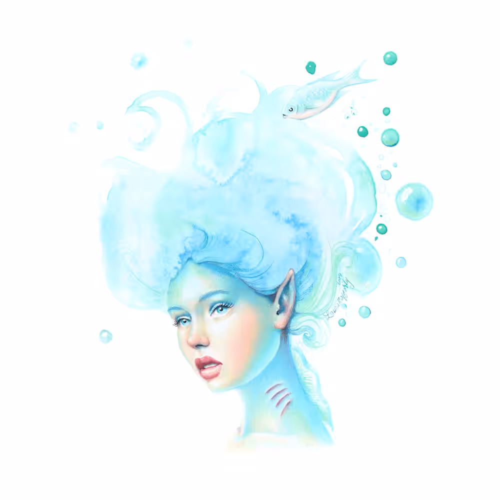 Ephemeral Mermaid Daily Doodle