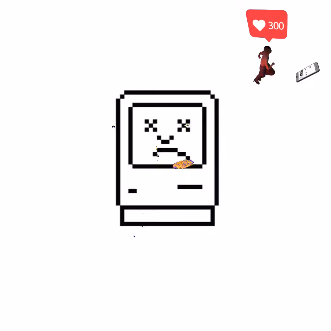 Canvas #56: mac screen. — error. — flowers. — chasing clout. — bleep