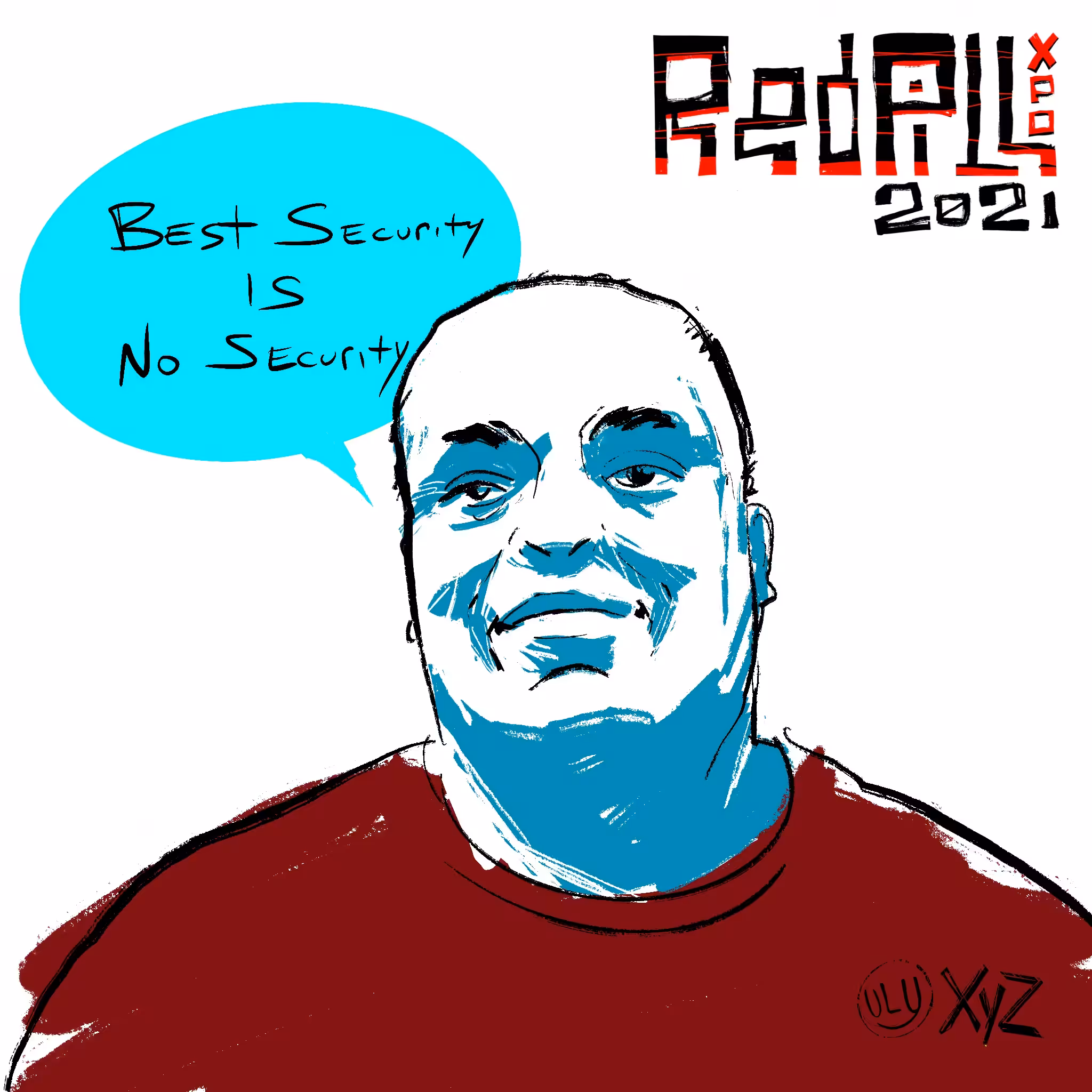 Red Pill Expo 2021 portrait of Macarthur Seaberry by Ulysses XYZ